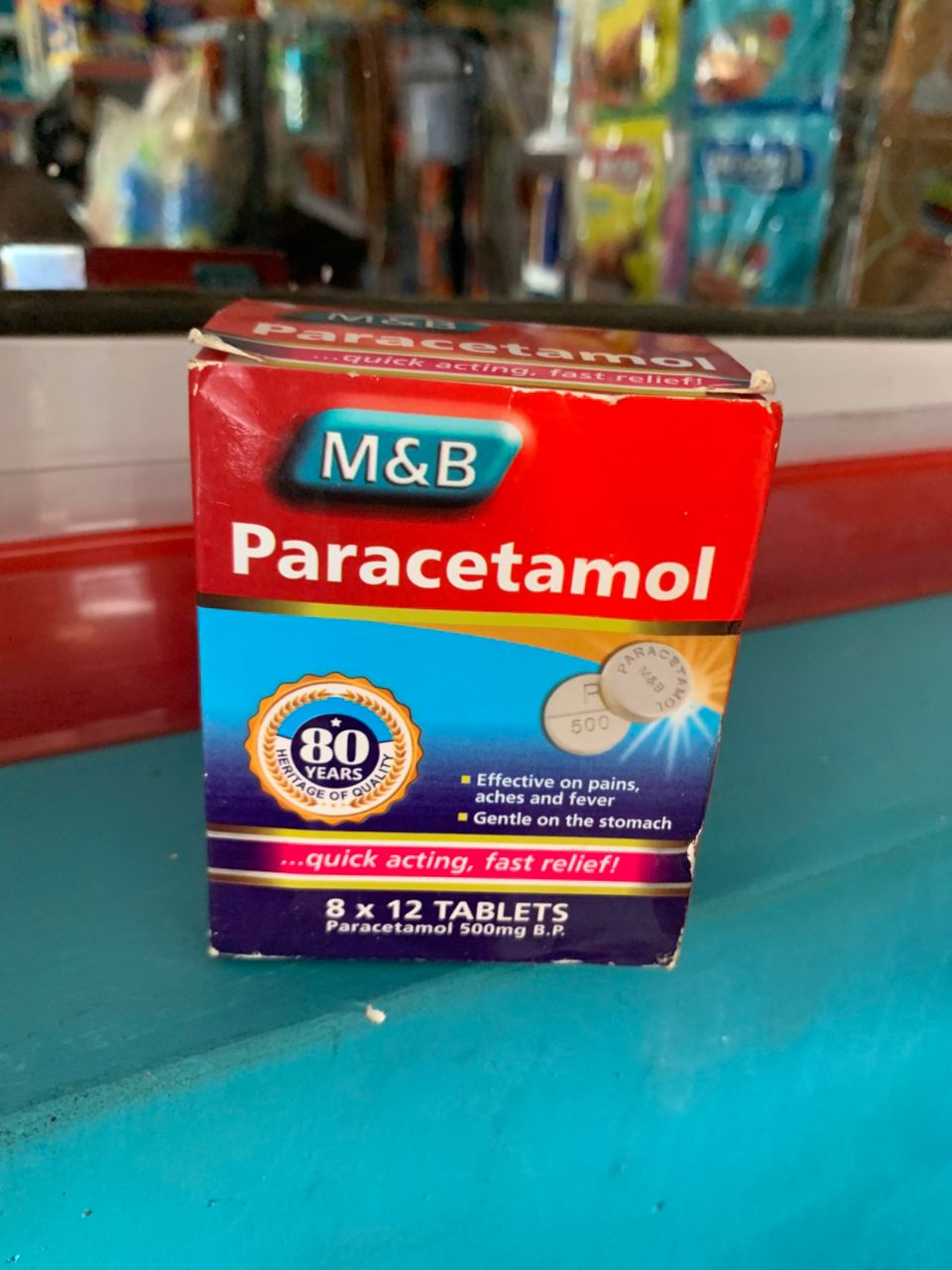 Paracetamol (strip) available at Afolake Mart Ibadan
